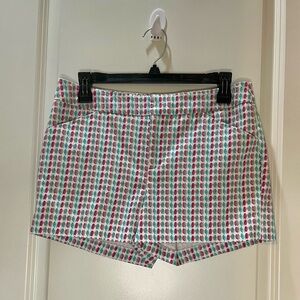 Peace of Cloth Shorts Pink and Green Geometric Print Cotton Stretch Size 4